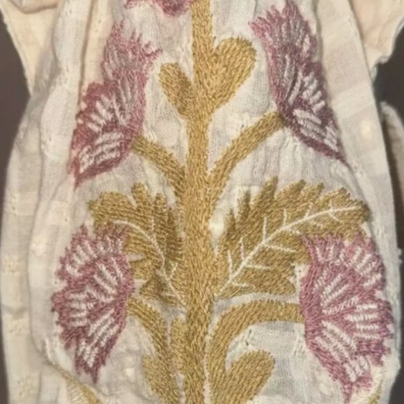 Brand New By Anthropologie Puff-Sleeve Embroidered Top - Picture 11 of 14